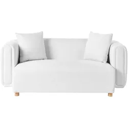 2-SITZER-SOFA Stoff Weiß Lillerod