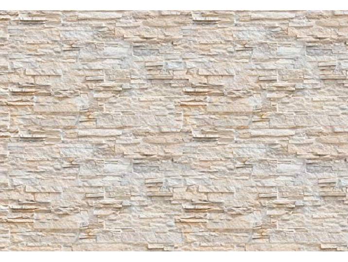 A.S. Création Fototapete - Tapete Natursteinmauer in Beige und Weiß - Wandtapete für verschiedene Räume - Vliestapete Wandbild XXL 366 x 254 cm