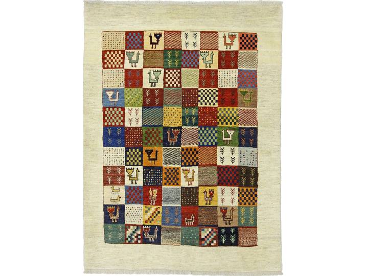 Perser Gabbeh Loribaft Teppich 154x209 Handgeknüpft Modern Orientteppich Perserteppich Wolle