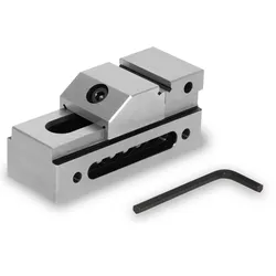 EBERTH Niederzugschraubstock 26 mm, Spannweite 22 mm, aus robustem Stahl, präziser Profi-Schraubstock für Werkstatt und Feinmechanik