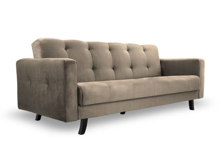 Sofa LIZBONA Beige (Paros 3) Buchenholz (schwarz)