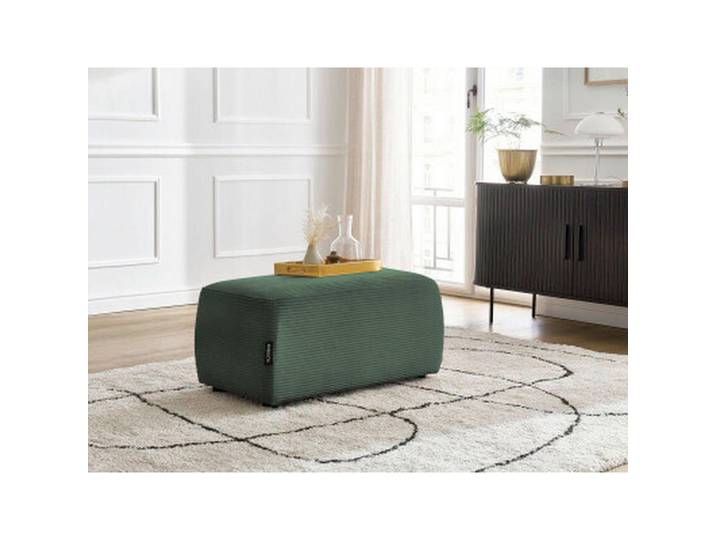 Hocker Atilla, Dunkelgrün, Kunststoff, rechteckig, 92x44x48 cm, Wohnzimmer, Hocker, Sitzhocker