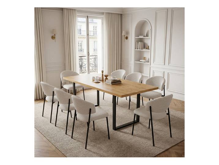 Jiexi Esszimmerstuhl Modernes Esszimmerstuhl-Set in Cord-Optik, bequem & stabil