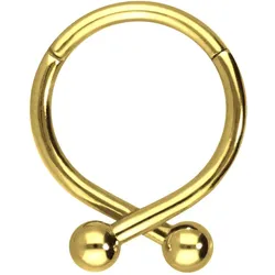 Chirurgenstahl Segmentring Clicker 2 KUGELN