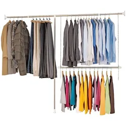 Wenko, Kleiderschrank Zubehör, Teleskop-Garderobenset