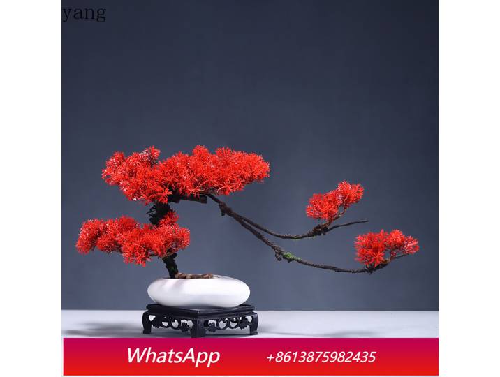 Bonsaï de pin artificiel CX, petit ornement de bureau, décoration de style chinois pour étagère Bogu