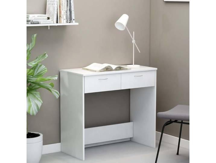 BEAU Table travail - Bureau informatique Blanc 80x40x75 cm - bois d'ingénierie mode377476
