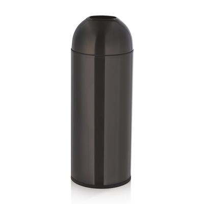WAS Germany Abfalleimer, Ø 30 cm, Höhe 83 cm, schwarz, Chromnickelstahl/Kunststoff