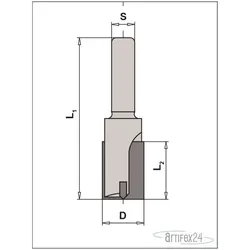 AKE HW Nutfräser Z2 HW 18x45mm S=12x40mm - 10003858