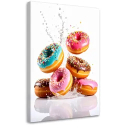 LEINWANDBILD Donuts Krapfen Süßigkeiten 70x100cm