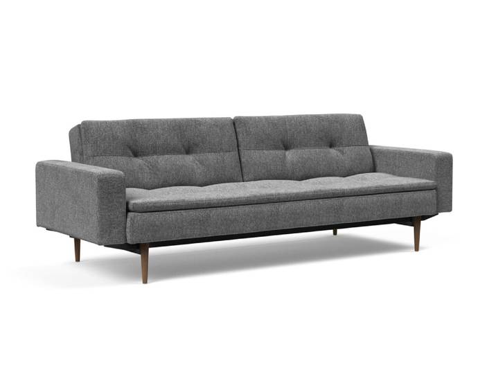 Klappsofa, Pflegeleichte Materialien, 115×210 cm, Mit Armlehne, Modern