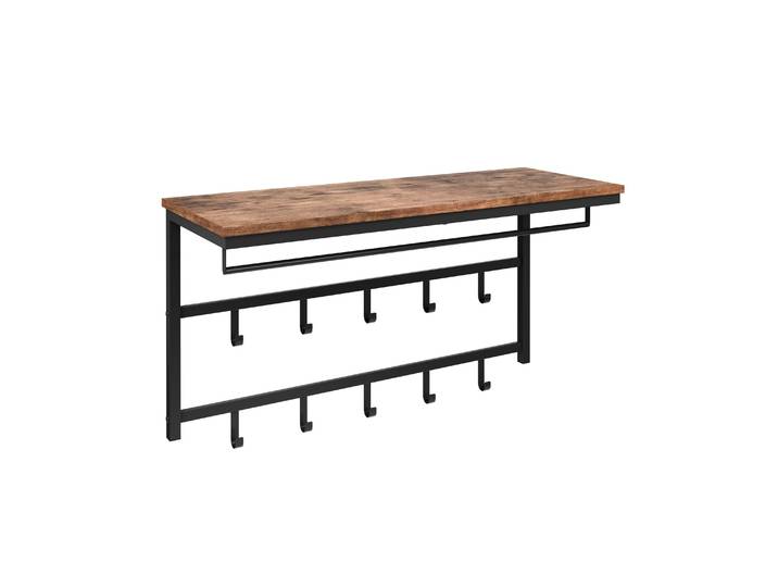 Wandgarderobe Vintage BONITA mit 10 Haken 80 x 42 cm