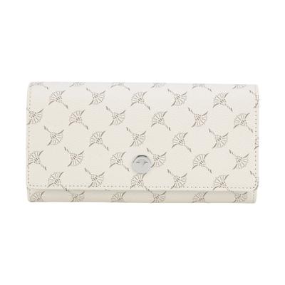 Geldbörse JOOP "flora 1.0 billie purse lh13f", Damen, weiß (whisper weiß), Lederimitat, Basic, Kleinlederwaren, Damen Portemonnaie, Geldbeutel, Kartenetui mit Druckknopf-Verschluss