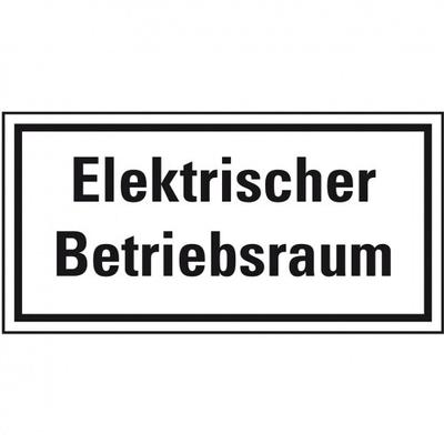Aufkleber I Hinweisschild Elektrischer Betriebsraum, Folie, selbstklebend, 300x150mm