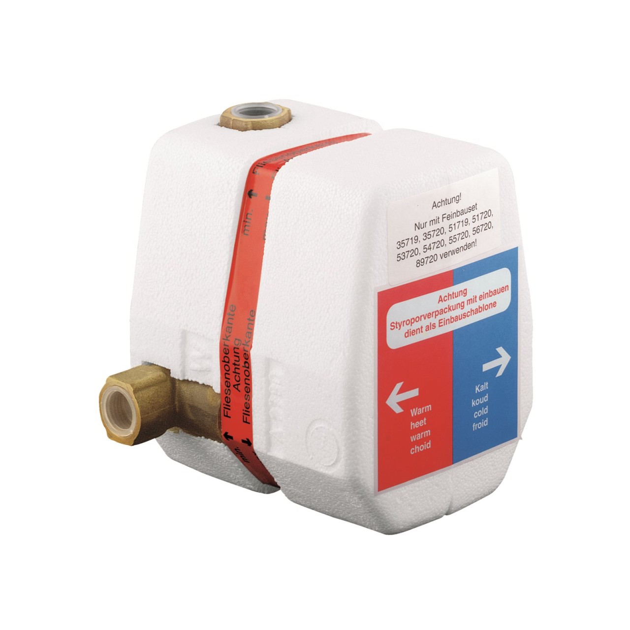 Kludi Thermostat Unterputz-Thermostat-körper DN 15 Rohbau-Set mit Absperrventil Rohbau-Set 35156