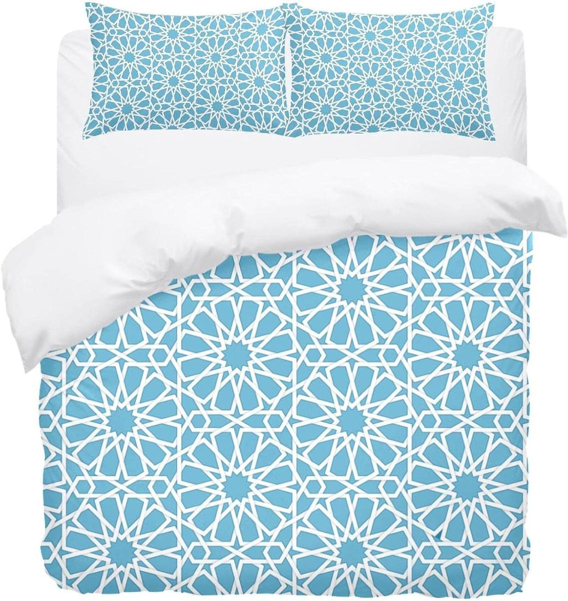 Dekbedovertrek Set met Abstracte Geometrische Stijl in Veelkleur voor Volwassenen