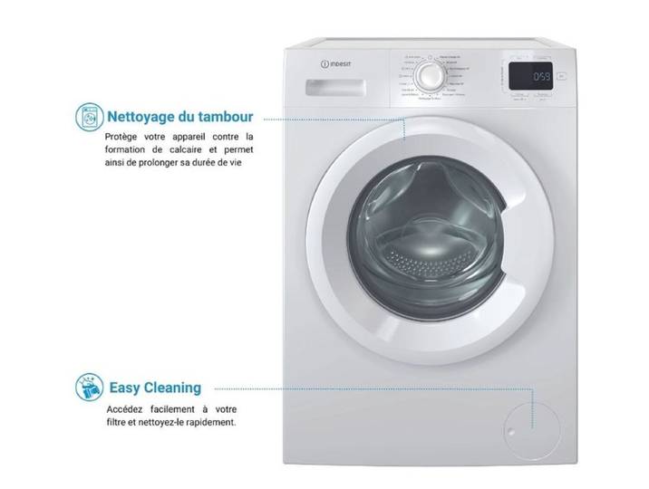 Lave-linge hublot INDESIT IM964MYTIMEFR 9kg Blanc