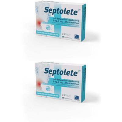 Septolete m.Eukalyptus-Geschmack 3mg/1mg Lut.-Tab. 2x 2x16 St Lutschtabletten