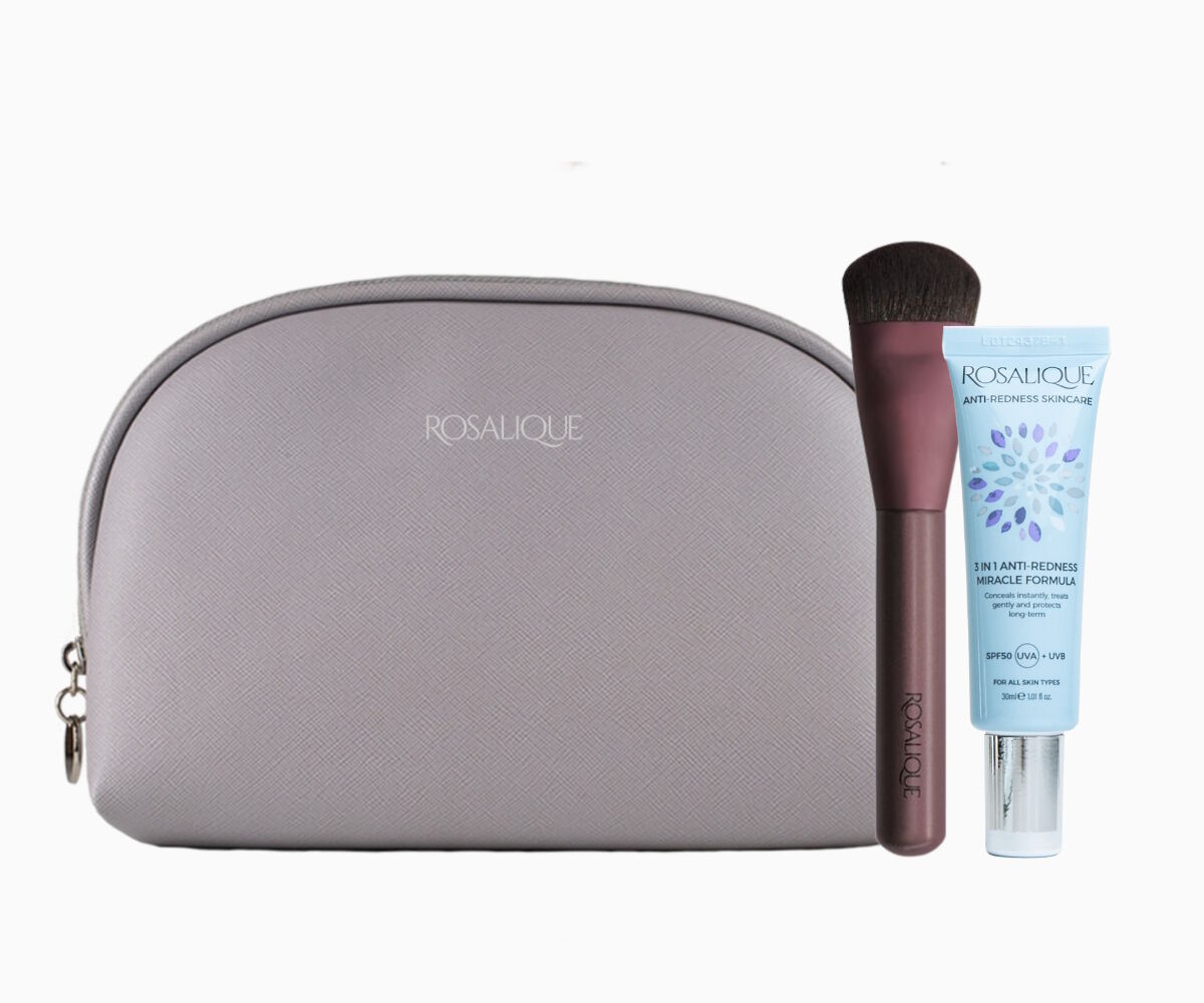 Rosalique Rosalique 3-i-1 Anti-Redness Miracle Formula sampak 30 ml + pensel + taske