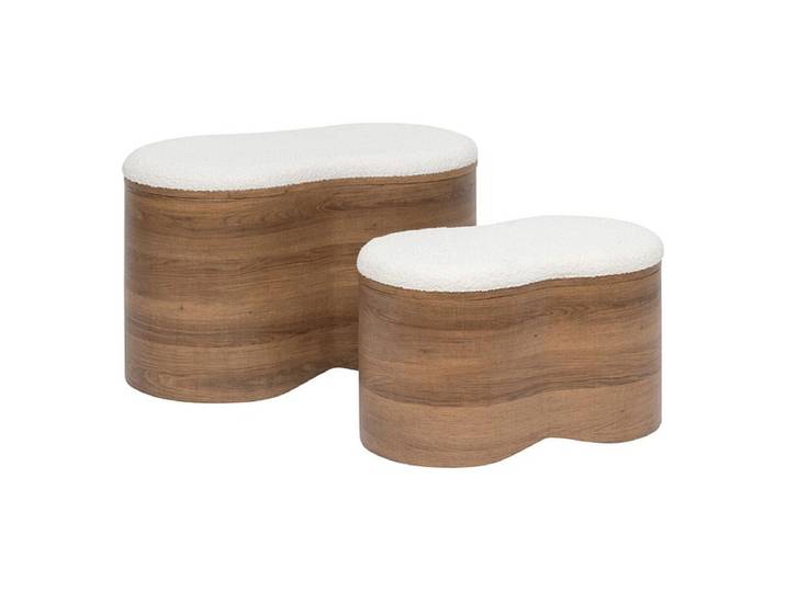 3er-Set Truhen rotbraun 40.5x72x45cm