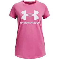 UNDER ARMOUR Mädchen Kurzarm Live Sportstyle Graphic SS, Größe XL in Pink Pink