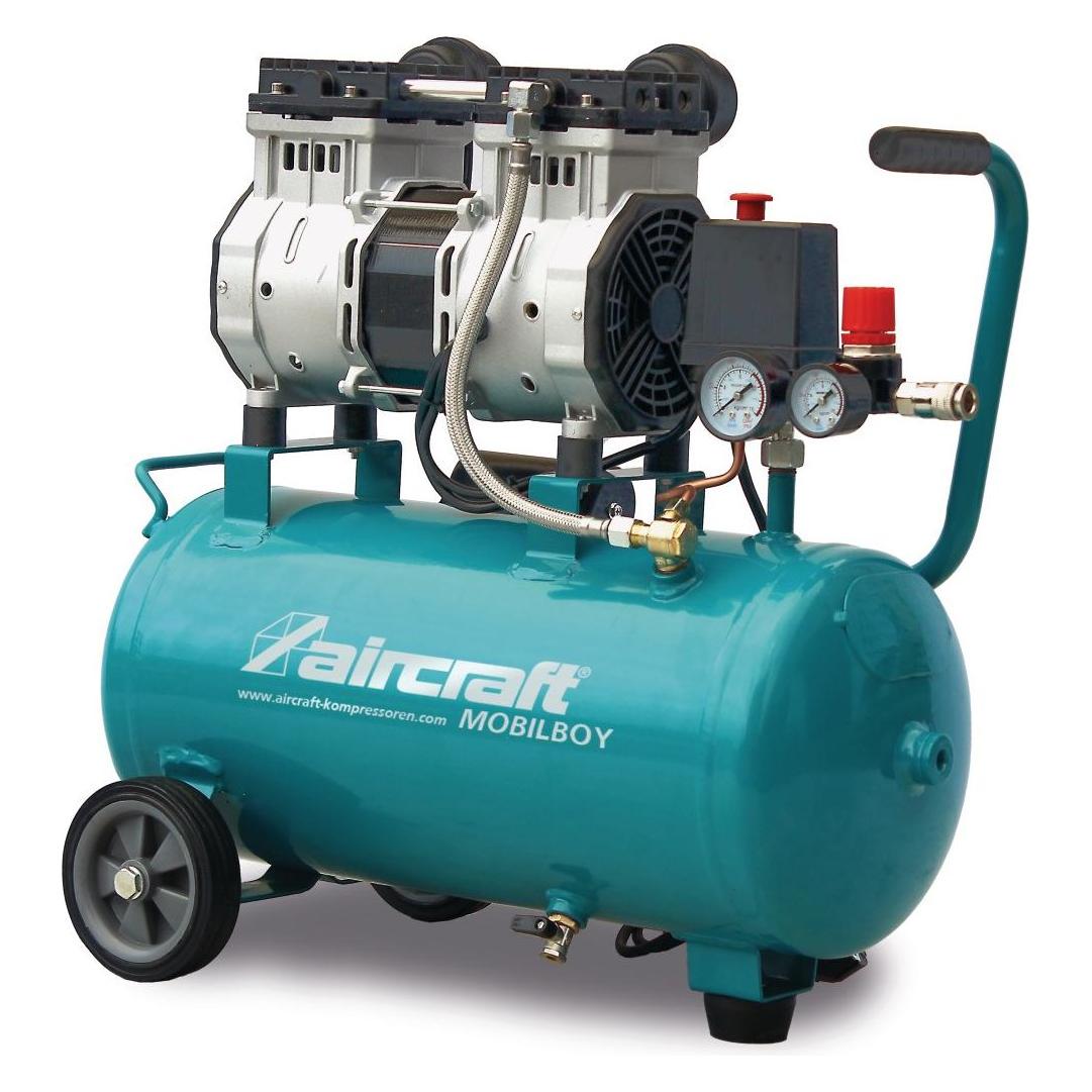Aircraft Kompressor MOBILBOY SILENCEÂ 241/24 OF E ölfrei, 8 bar Druck, mit 24l Behälter (24 l, 10 Bar) (2002245)