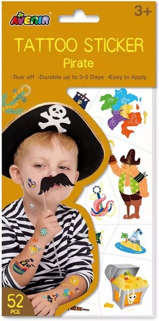 Avenir - Tattoos Sticker Pirat, Multicolor