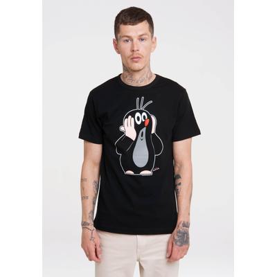 T-Shirt LOGOSHIRT "Der kleine Maulwurf", Herren, Gr. 3XL, schwarz, 100% Baumwolle, bedruckt, normal, Rundhals, Shirts T-Shirt, mit lizenziertem Print