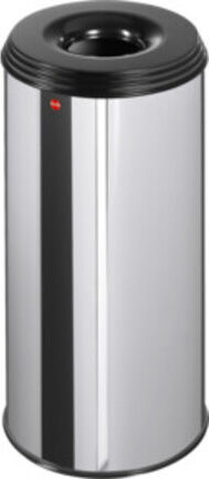 Hailo Corbeille à papier ignifuge ProfiLine Safe 50 Acier inoxydable (0950-022)