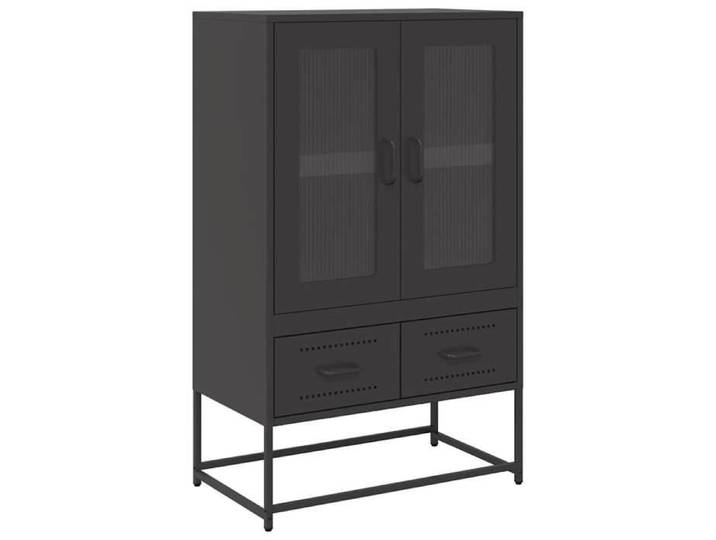 Décoratif - Meuble de salon - Haut Armoire - Vidaxl - multi-rangement - Meuble haut noir 68x39x111 5 cm acier 348137