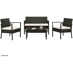 HTI-Living, Gartenlounge, Outdoor Möbel Sitzgruppe aus Rattan