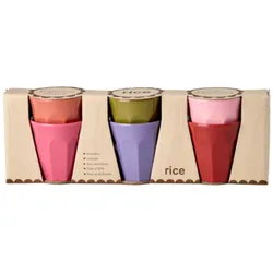 RICE Melamin Espressobecher im 6er Set, Ø 6 cm, Höhe 6 cm