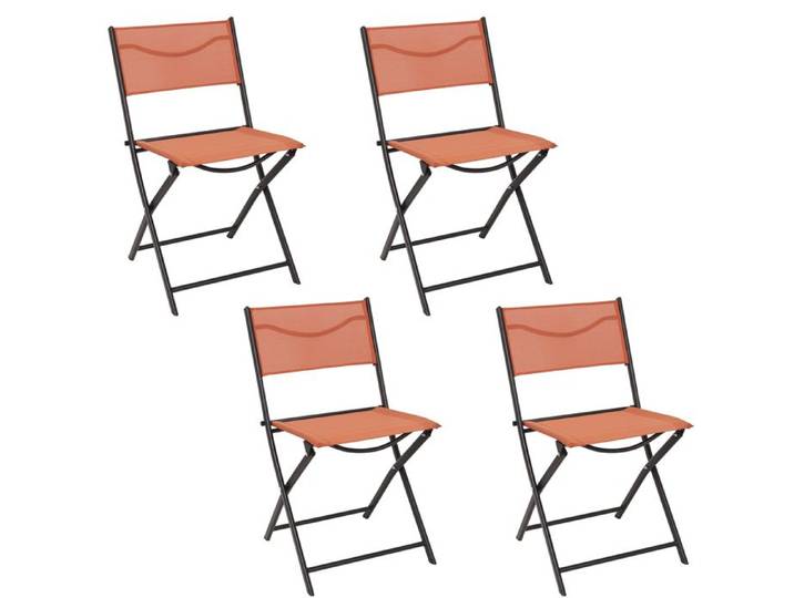 Chaise - HOME DECO FACTORY - Elba - Pliante - Orange