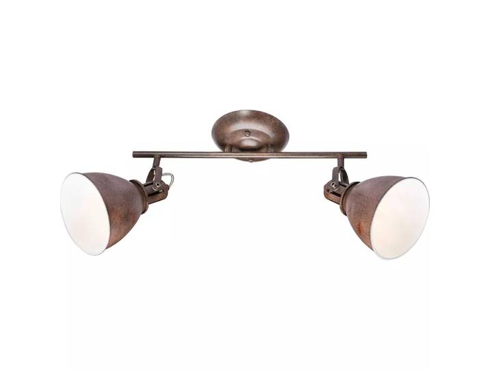 mutoni - Deckenleuchte Metall rostfarben 2xE14, One Size, Rot