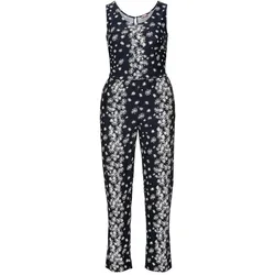 Jumpsuit mit Blumen-Druck - schwarz - 44