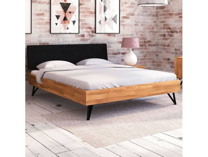 Doppelbett Masterton 01 Kernbuche massiv geölt - Liegefläche: 180 x 200 cm (B x L)