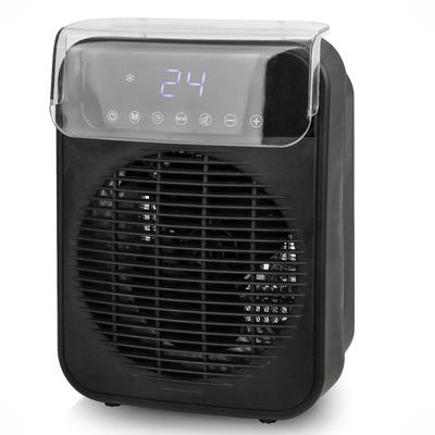 Emerio Heizlüfter FH-215085.1 – 2 Heizstufen – Einstellbarer Thermostat – Digitaldisplay – Timer – 20 m² – IP21 – Schwarz