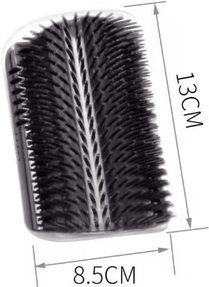 Inspire Essentials Corner Cat Brush And Self Grooming Scratcher black