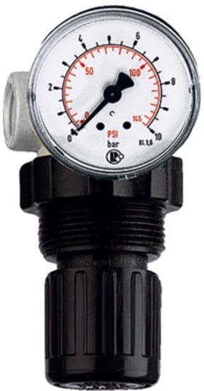 Riegler Valve de limitation de pression, avec manomètre, G 1/4, 0,1 - 2,0 bar (490.02)