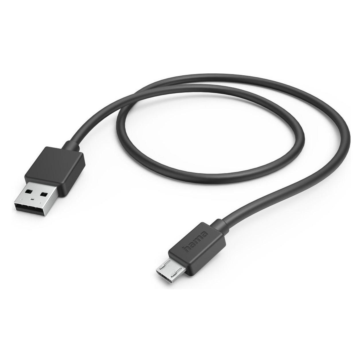 Hama USB-Kabel, USB-A - Micro-USB, 1 m, Schwarz (1 m, USB 2.0) (00201584)