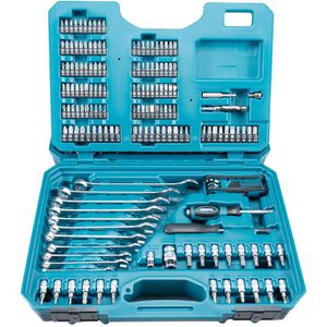 Makita Werkzeugkoffer E-10883, Werkzeug-Set, 221-teilig, im Klappkoffer