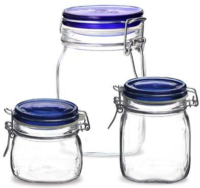 Bormioli Rocco Fido Jar with Lid 3 Piece Set