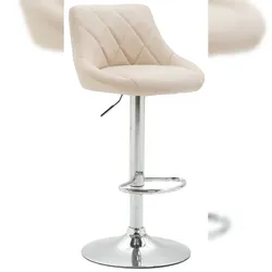 CLP Barhocker Lazio Kunstleder creme/chrom