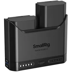 SmallRig 5483 Turbo Charging Kit for NP-FZ100 (Kamera Akku, Kamera Akku Ladegerät), Kamera Stromversorgung, Schwarz