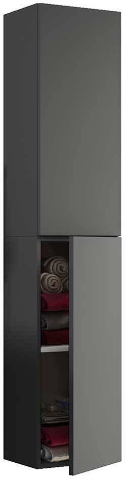 Pharao24.de Midischrank hängend Anthrazit in modernem Design Drehtüren