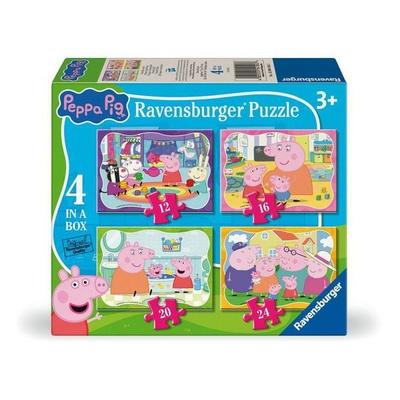 Peppa Pig 4 Puzzles in a Box 12, 16, 20 and 24 PC