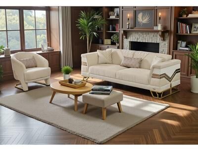 Furnia Oaklyn 3 Pieces Living Room Sets 1 Sofa 2 Chair