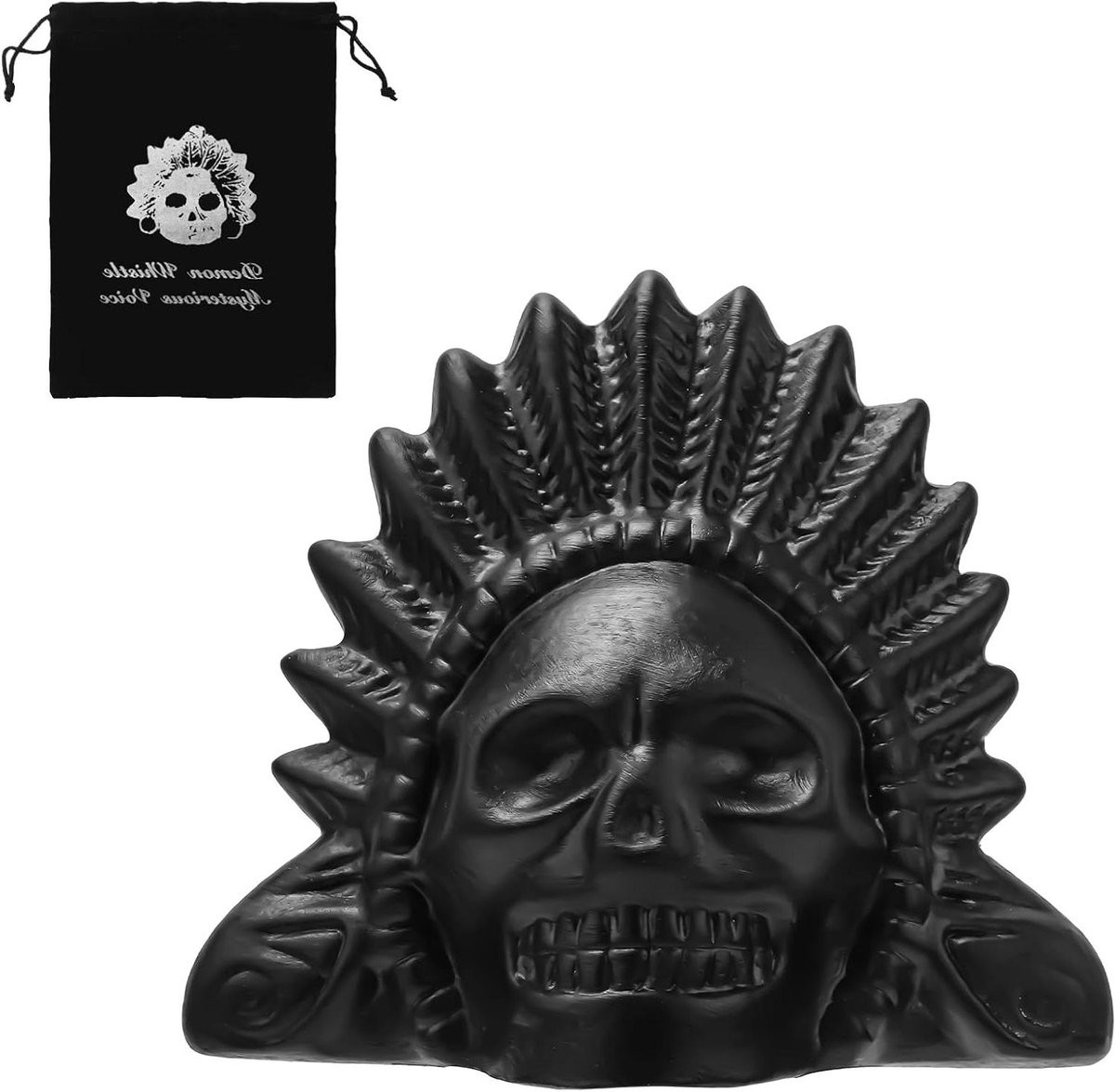 Allecta Aztec Death Whistle met trekkoordtas voor verzamelaars en Halloween - 125 dB