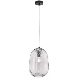 Pendelleuchte Esszimmerleuchte Esstischlampe Hängeleuchte Glas grau transparent
