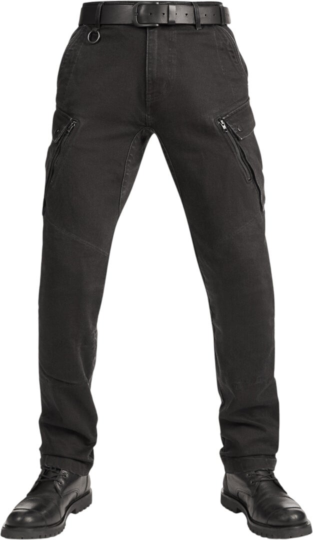 Pando Moto Mark AAA Cargo Motorrad Jeans Mark-Black-AAA-W32-L36